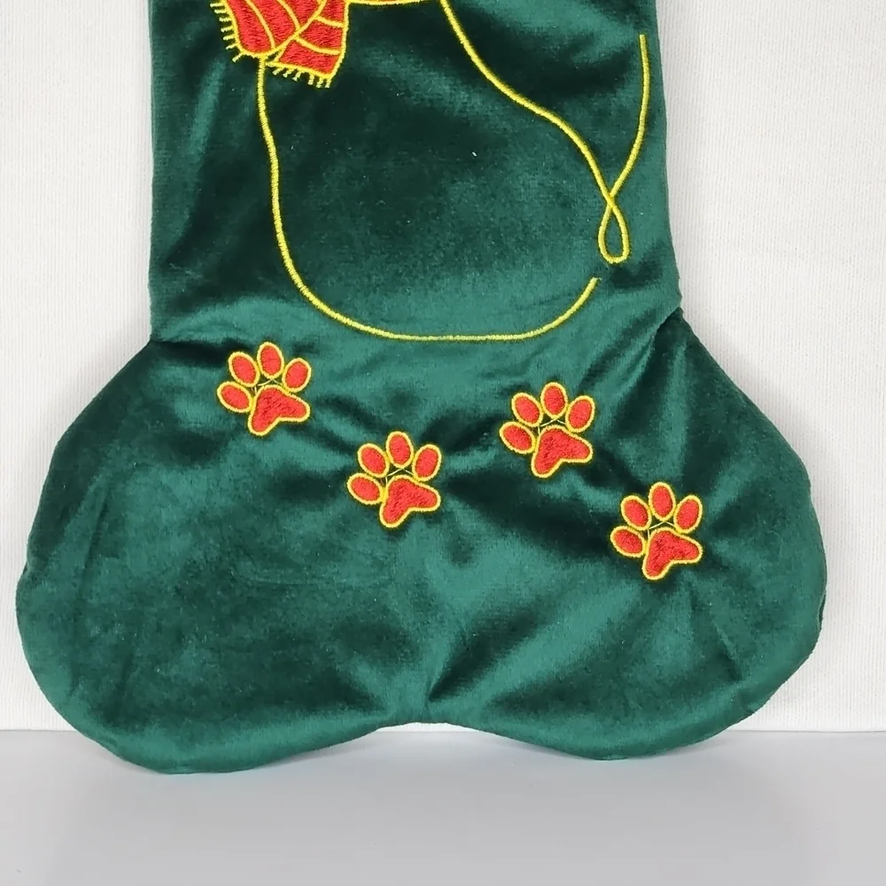 Green Dog Bone Shaped Pet Gift Bag